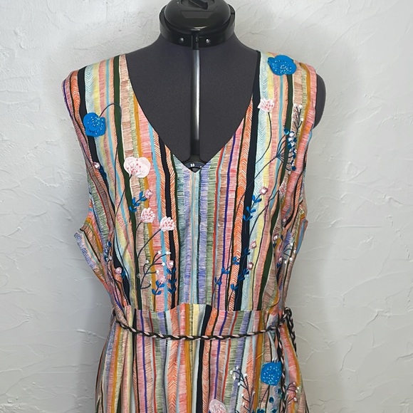 Anthropologie 5X Ajit Kumar Painterly Maxi Dress - Picture 6 of 12